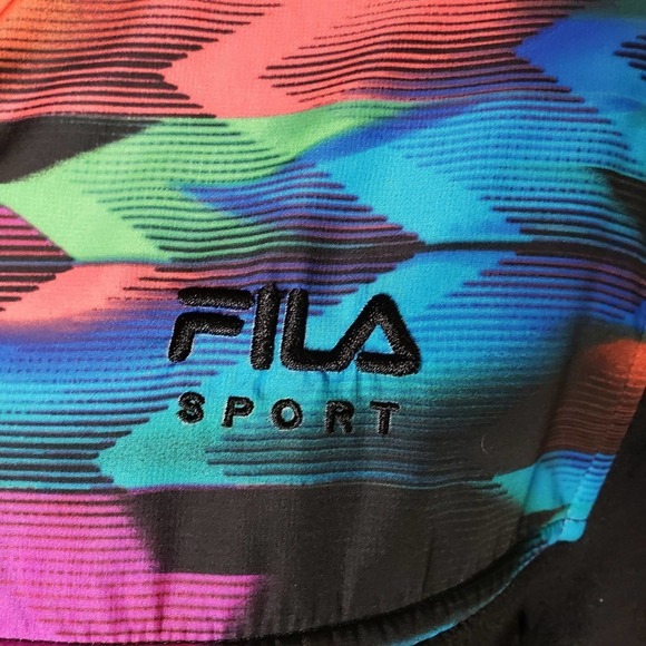 Womans FILA Fleece Sport Jacket Zipper front side Sm - Picture 4 of 8